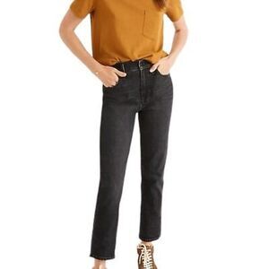 Madewell The Perfect Vintage Crop Jeans Sumner Black Wash Women’s Size 25